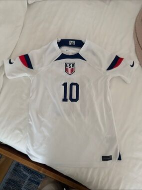 Nike Kids USA White Navy #10 Soccer Jersey